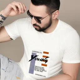 Vimal Jonney White Regular Fit Graphic T-Shirt image 4