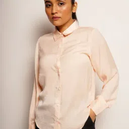 Zink London Peach Regular Fit Shirt-image-73