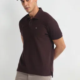arrow sport Arrow Sports Brown Regular Fit Polo T-Shirt image 4