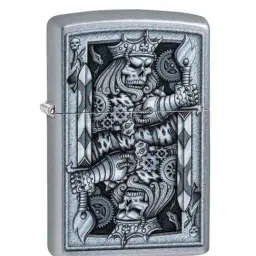 Zippo Silver Steampunk King Spade Street Brass Pocket Lighter-picture-39