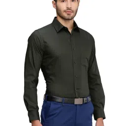 Raymond Green Cotton Slim Fit Shirt image 4