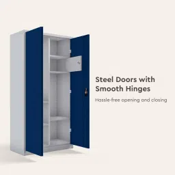 Godrej Interio Vurv Sapphire Blue Metal 2 Door Almirah image 4