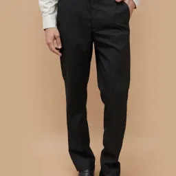 Code By Lifestyle Black Regular Fit Trousers-image-71