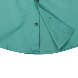 Cavio Boys Green Cotton Comfort Fit Shirt image 4