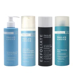 Paulas Choice Exfoliant Liquid + Foaming Cleanser +Pore-Reducing Toner +Antioxidant Serum-image-48