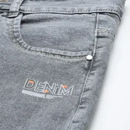 Aarika Girls Grey Solid Jeans image 4