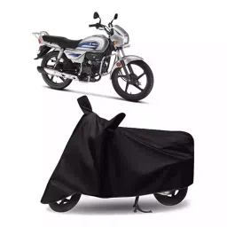 Auto Pearl Bike Cover for Hero Splendor Plus (Black)-picture-11