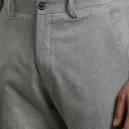 Louis Philippe Grey Slim Fit Trousers image 4