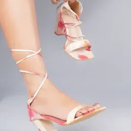 The White Pole Women's Red Gladiator Sandals-picture-24