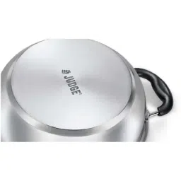 judge by prestige JUDGE Silver & Transparent Stainless Steel 24 cm Gas Compatible Kadai With Glass Lid (3 L) image 2