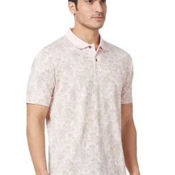 ColorPlus Brown Cotton Classic Fit Printed Polo T-Shirt image 4