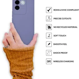 Sprig Back Cover for vivo T2 Pro (Grey) image 4