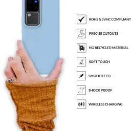 Sprig Back Cover for VIVO V30 (Blue) image 4