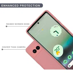 Sprig Liquid Silicone Back Cover for GOOGLE PIXEL 6A (Pink) image 4