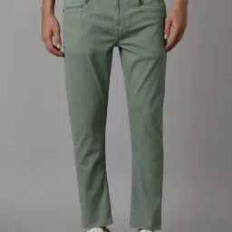 Louis Philippe Green Cotton Slim Fit Jeans-picture-39