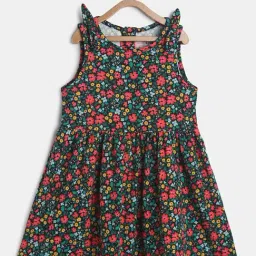 MINIKLUB Kids Black Floral Print Dress-image-60