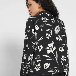 Annabelle By Pantaloons Black Regular Fit Printed Shirt image 2