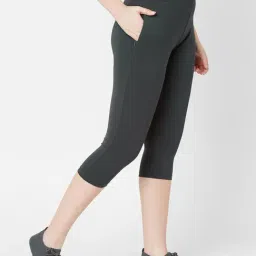 Sweet Dreams Charcoal Grey Slim Fit Capris image 4