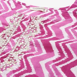 Readiprint Fashions Printed Zari Pure Cotton Kurta with Trousers & Dupatta image 2