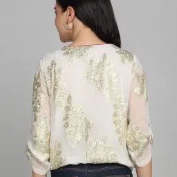 SHAYE White Viscose Solid Top image 2