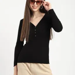 R&B Black Viscose Regular Fit Top-picture-39