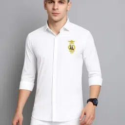 showoffff Showoff White Cotton Slim Fit Shirt-picture-30