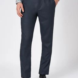Peregrine By Pantaloons Navy Slim Fit Trousers-picture-43