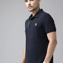 U.S. Polo Assn. Denim Co. Men Polo Collar Slim Fit Cotton T-shirt image 3