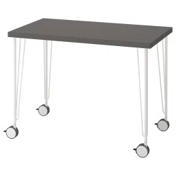 ikea linnmon / krille Desk, dark grey/white, 100x60 cm-picture-10