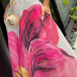 bebe Floral Printed High-Waisted Flared Maxi Skirt image 2