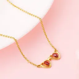 GIVA Love is Everywhere 925 Silver My Eyes on You Necklace in Gold-Plating for Women-image-84