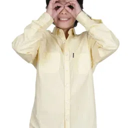 Cantabil Boys Yellow Cotton Solid Shirt-image-71