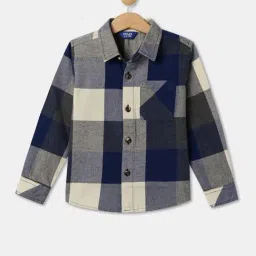 R&B Kids Multicolor Checked Regular Fit Shirt-picture-29