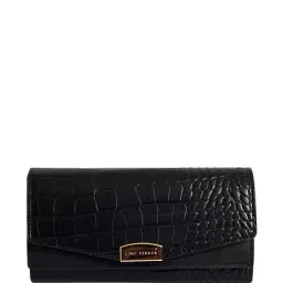 Lino Perros Black Textured Tri-Fold Wallet-image-55