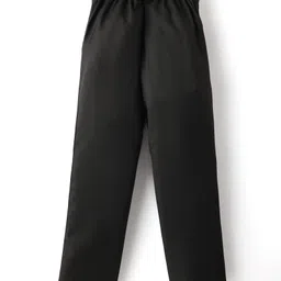 kookie kids india Kookie Kids Woven Full Sleeves Solid Back Elasticated Pant With Pockets - Black image 2