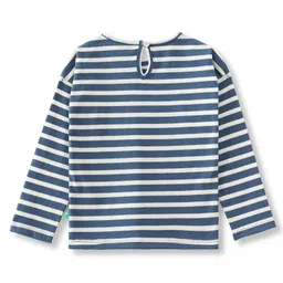 JusCubs Cotton Knit Full Sleeves Striped Tee - Navy Blue image 3