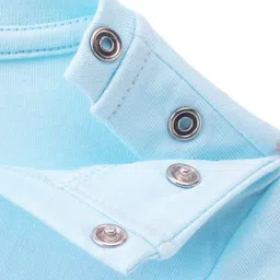 BLUSHES Christmas Theme 100% Cotton Half Sleeves Its My Christmas With Mom & Dad Text Printed Tee - Blue image 5