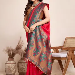 Moda Rapido Ethnic Motifs Zari Silk Blend Banarasi Saree image 2