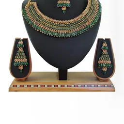 VATSALYA creation Women Green Necklace and Chains-picture-23