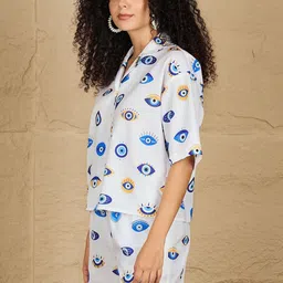 IVY BY KIBO Printed Shirt & Shorts Co-Ord Set image 2