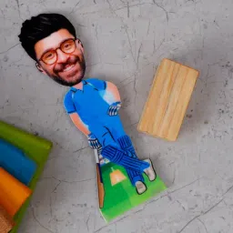 Cricket Fan Personalized Caricature Stand image 3