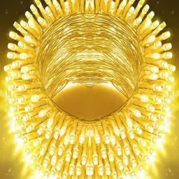 SPARK WORLD Yellow Plastic 74 LEDs Power Pixel Serial String Light, 360 Degree Light in Bulb Copper-picture-10