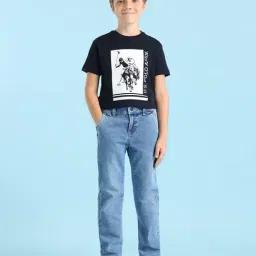 U.S. Polo Assn. Boys Blue Mid Rise Relaxed Fit Jeans image 3