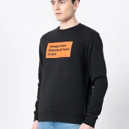 Red Tape Black Regular Fit Graphic Sweatshirt image 4