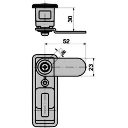 TAKIGEN Waterproof Flush Handle Stainless Steel Casting 390 g with Forcibly Liftable Pushing Botton, A-1481-F-5-1(TAK60) image 2