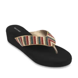 Walkway Women's Antic Gold Thong Wedges-image-2