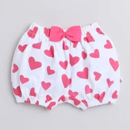 Bumzee Kids Pink & White Cotton Printed Full Sleeves Bodysuit Set image 4