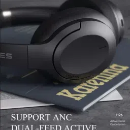 Lenyes LH26 ANC Over Ear Bluetooth Headphones with Active Noise Cancellation (Black) image 2