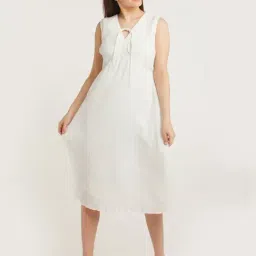 Zink London White Midi Dress-image-95