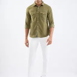 Spykar White Cotton Slim Fit Jeans image 5